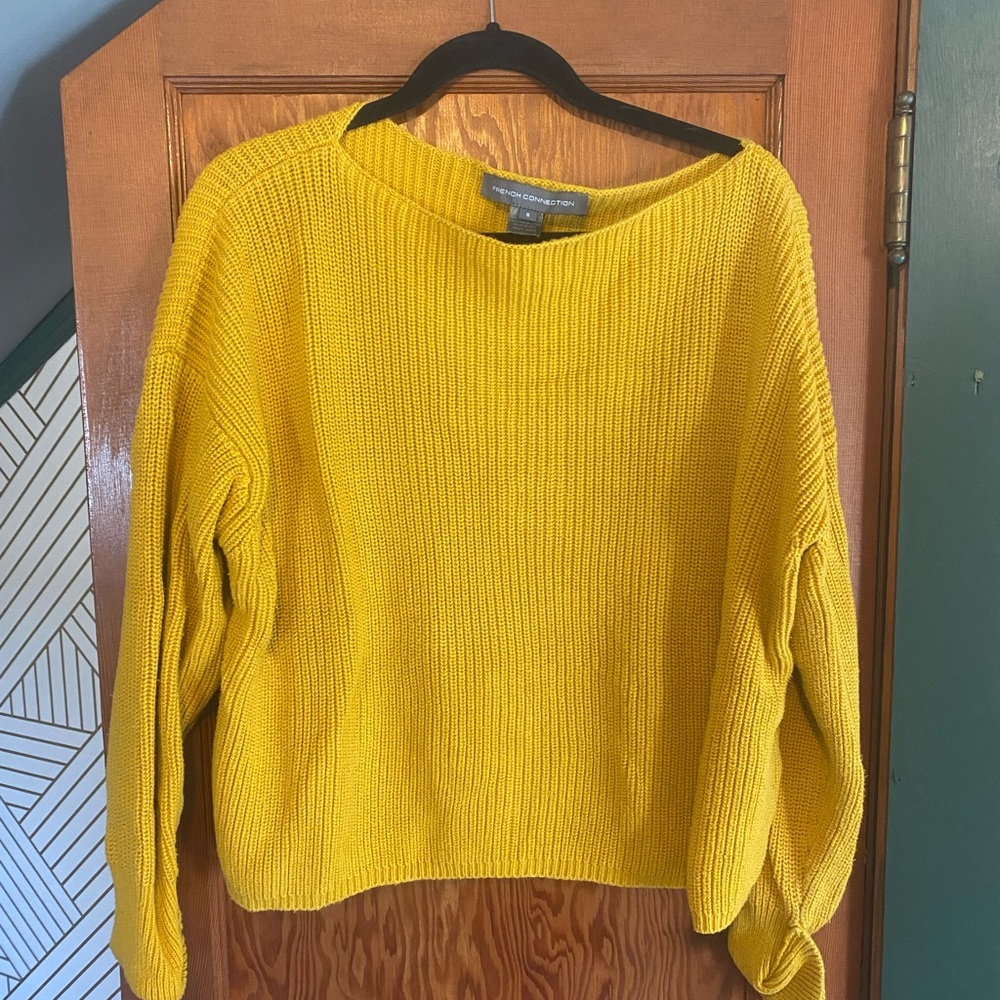 French connection yellow sweater